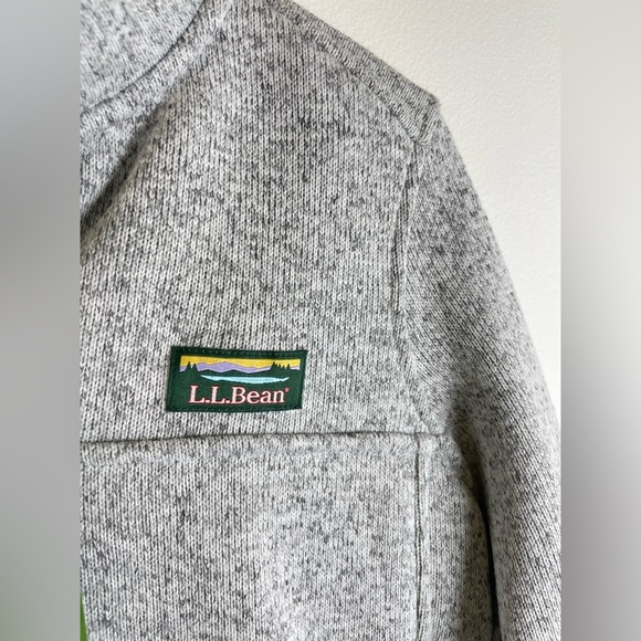 LL Bean 1/4 Style Sweater Sweatshirt Fleece Jacket Hiking Gorpcore Size M - Picture 6 of 9